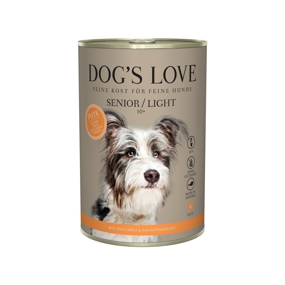 Artikel mit dem Namen DOG&#39;S LOVE Senior Pute Light im Shop von zoo.de , dem Onlineshop für nachhaltiges Hundefutter und Katzenfutter.