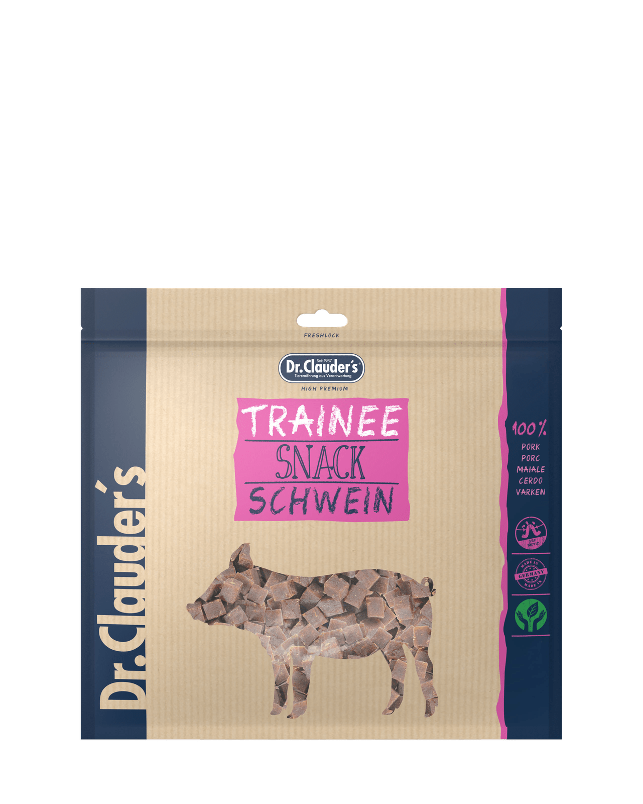 Artikel mit dem Namen Dr.Clauder&#39;s Dog Snack Trainee Schweinefleisch im Shop von zoo.de , dem Onlineshop für nachhaltiges Hundefutter und Katzenfutter.