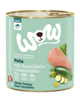 Artikel mit dem Namen WOW Pute mit Zucchini und Löwenzahn im Shop von zoo.de , dem Onlineshop für nachhaltiges Hundefutter und Katzenfutter.