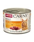 Artikel mit dem Namen Animonda Cat Carny Adult Rind & Huhn im Shop von zoo.de , dem Onlineshop für nachhaltiges Hundefutter und Katzenfutter.