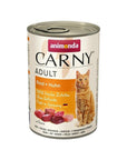 Artikel mit dem Namen Animonda Cat Carny Adult Rind & Huhn im Shop von zoo.de , dem Onlineshop für nachhaltiges Hundefutter und Katzenfutter.