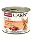 Artikel mit dem Namen Animonda Cat Carny Kitten Kalb, Huhn + Pute im Shop von zoo.de , dem Onlineshop für nachhaltiges Hundefutter und Katzenfutter.