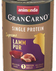 Artikel mit dem Namen Animonda Dog GranCarno Adult Lamm pur im Shop von zoo.de , dem Onlineshop für nachhaltiges Hundefutter und Katzenfutter.