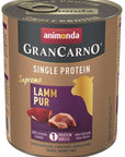 Artikel mit dem Namen Animonda Dog GranCarno Adult Lamm pur im Shop von zoo.de , dem Onlineshop für nachhaltiges Hundefutter und Katzenfutter.