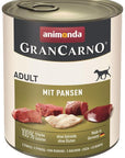 Artikel mit dem Namen Animonda Dog GranCarno Adult mit Pansen im Shop von zoo.de , dem Onlineshop für nachhaltiges Hundefutter und Katzenfutter.