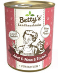 Artikel mit dem Namen Betty's Katze Rind & Herz im Shop von zoo.de , dem Onlineshop für nachhaltiges Hundefutter und Katzenfutter.