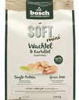 Artikel mit dem Namen Bosch Soft Mini Wachtel & Kartoffel im Shop von zoo.de , dem Onlineshop für nachhaltiges Hundefutter und Katzenfutter.