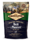 Artikel mit dem Namen Carnilove Dog Adult - Ente & Fasan im Shop von zoo.de , dem Onlineshop für nachhaltiges Hundefutter und Katzenfutter.