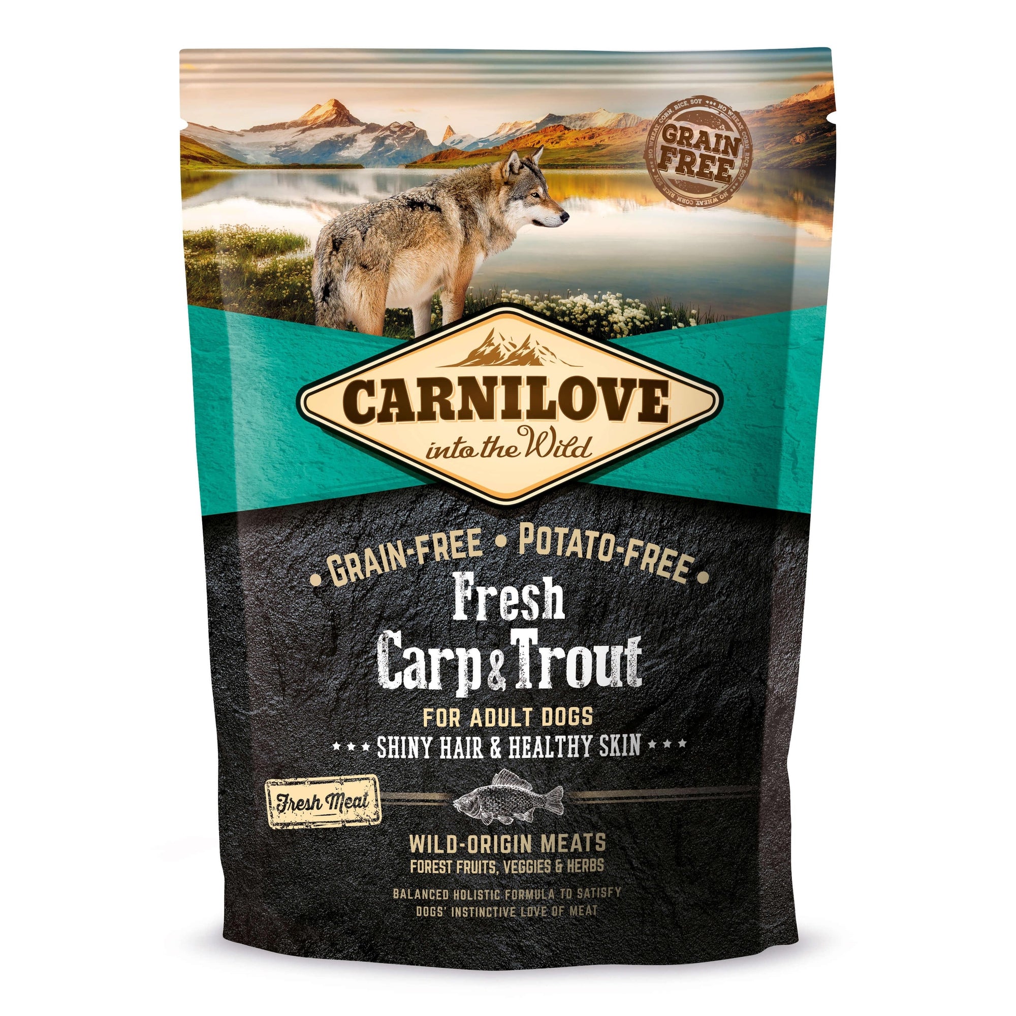 Artikel mit dem Namen Carnilove Dog Adult Fresh - Karpfen & Forelle im Shop von zoo.de , dem Onlineshop für nachhaltiges Hundefutter und Katzenfutter.