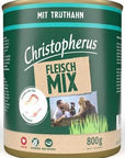 Artikel mit dem Namen Christopherus Fleischmix - mit Truthahn im Shop von zoo.de , dem Onlineshop für nachhaltiges Hundefutter und Katzenfutter.