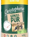 Artikel mit dem Namen Christopherus Pur Huhn im Shop von zoo.de , dem Onlineshop für nachhaltiges Hundefutter und Katzenfutter.
