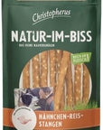 Artikel mit dem Namen Christopherus Snack Hähnchen-Reis-Stangen im Shop von zoo.de , dem Onlineshop für nachhaltiges Hundefutter und Katzenfutter.