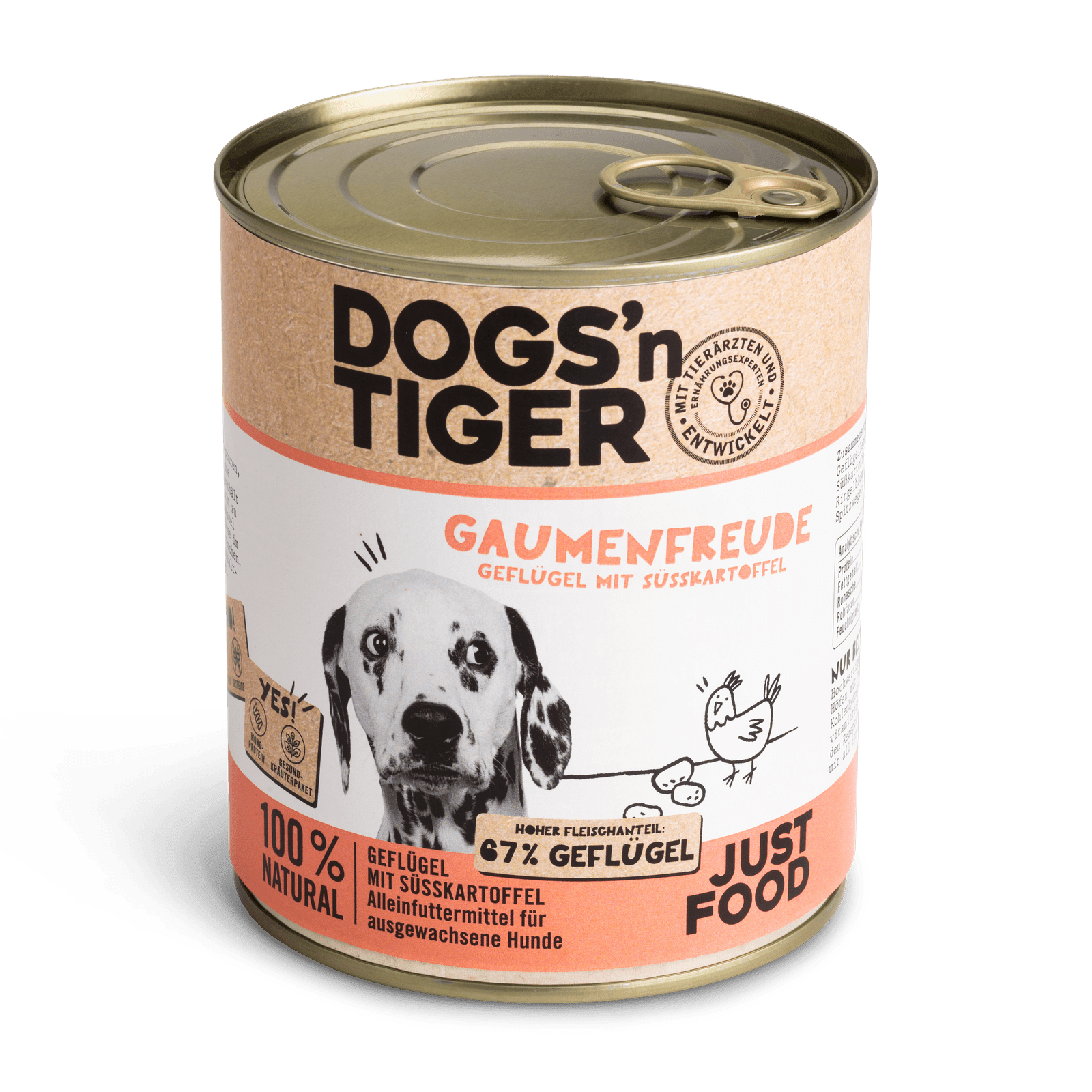 Dogs'n Tiger Hund Gaumenfreude – Nassfutter getreidefrei – zoo.de