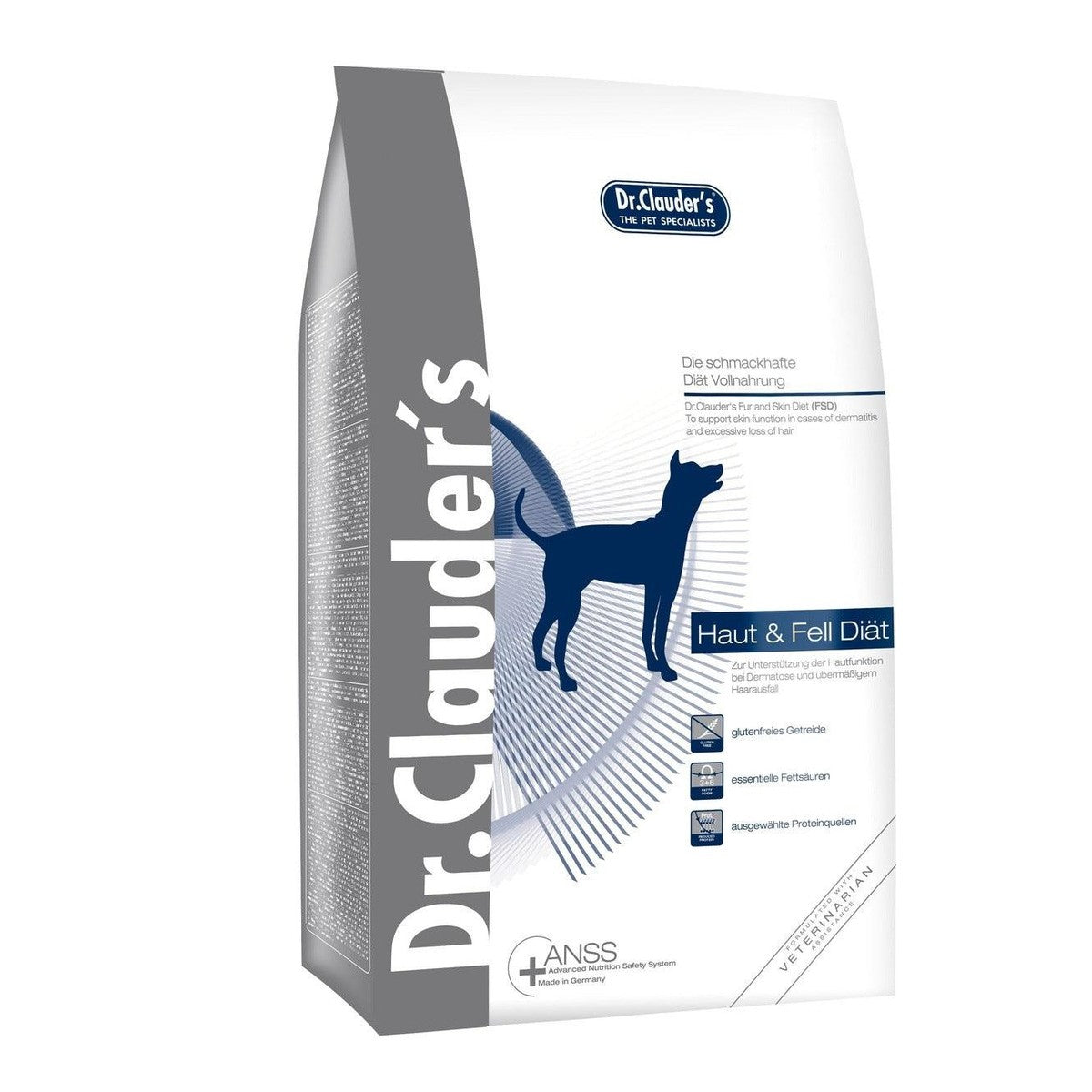 Artikel mit dem Namen Dr.Clauder's Diät FSD Haut+Felldiät im Shop von zoo.de , dem Onlineshop für nachhaltiges Hundefutter und Katzenfutter.