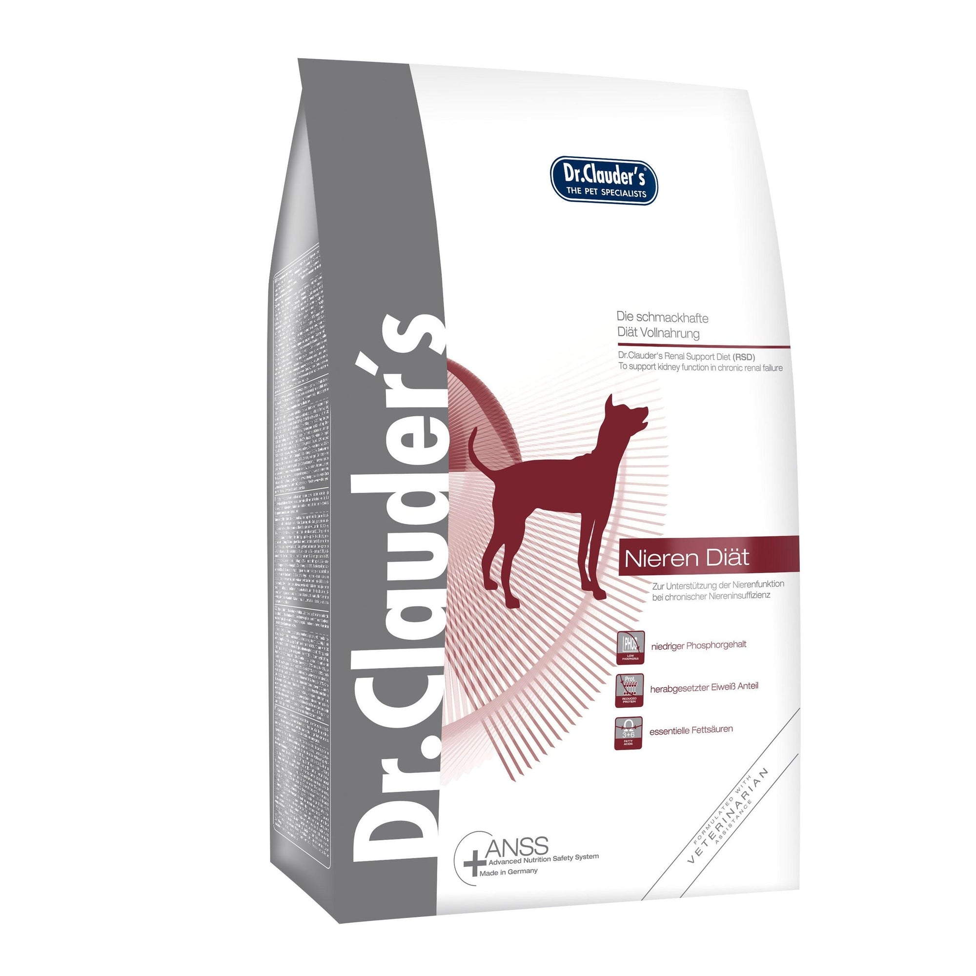 Artikel mit dem Namen Dr.Clauder's Diät RSD Nierendiät im Shop von zoo.de , dem Onlineshop für nachhaltiges Hundefutter und Katzenfutter.
