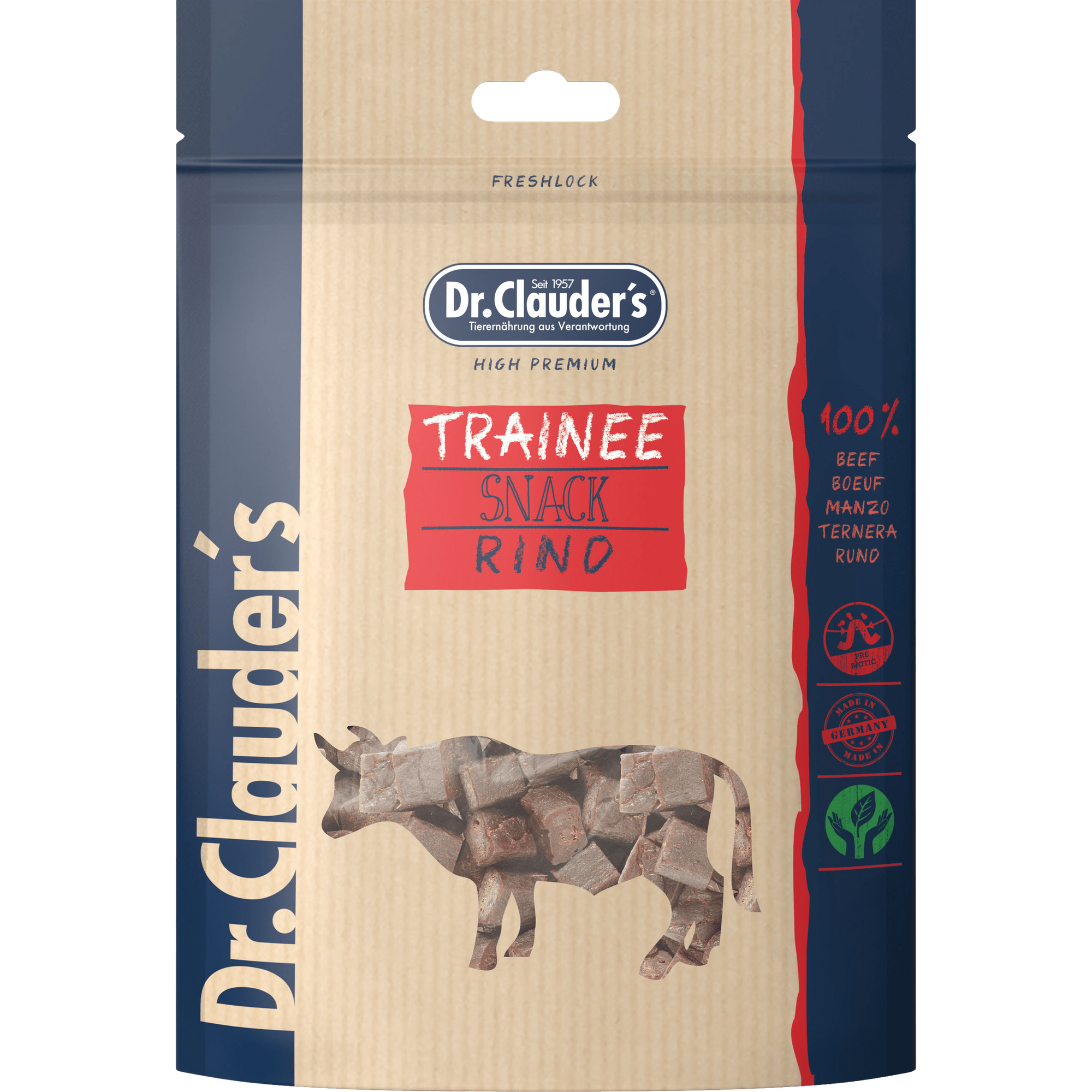 Artikel mit dem Namen Dr.Clauder's Dog Snack Trainee Mini Ente im Shop von zoo.de , dem Onlineshop für nachhaltiges Hundefutter und Katzenfutter.