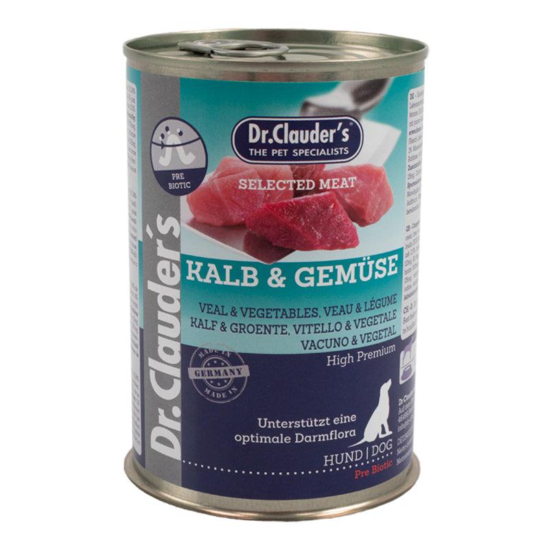 Artikel mit dem Namen Dr.Clauder's Selected Meat Kalb+Gemüse im Shop von zoo.de , dem Onlineshop für nachhaltiges Hundefutter und Katzenfutter.
