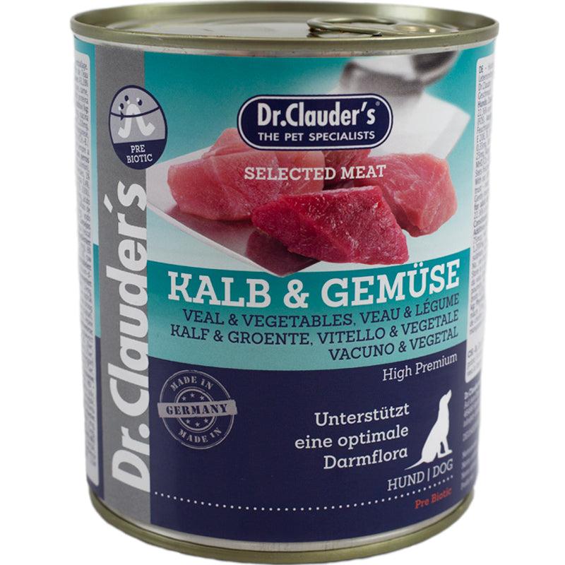 Artikel mit dem Namen Dr.Clauder's Selected Meat Kalb+Gemüse im Shop von zoo.de , dem Onlineshop für nachhaltiges Hundefutter und Katzenfutter.