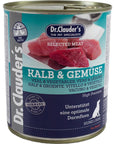Artikel mit dem Namen Dr.Clauder's Selected Meat Kalb+Gemüse im Shop von zoo.de , dem Onlineshop für nachhaltiges Hundefutter und Katzenfutter.
