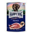 Artikel mit dem Namen Happy Dog Dose Sensible Pure France Ente im Shop von zoo.de , dem Onlineshop für nachhaltiges Hundefutter und Katzenfutter.