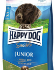 Artikel mit dem Namen Happy Dog Sensible Junior Lamm & Reis im Shop von zoo.de , dem Onlineshop für nachhaltiges Hundefutter und Katzenfutter.