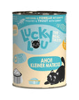 Artikel mit dem Namen Lucky Lou Lifestage Kitten Geflügel + Forelle im Shop von zoo.de , dem Onlineshop für nachhaltiges Hundefutter und Katzenfutter.