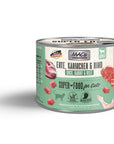 Artikel mit dem Namen MAC's Cat Ente, Kaninchen & Rind im Shop von zoo.de , dem Onlineshop für nachhaltiges Hundefutter und Katzenfutter.
