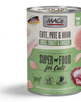 Artikel mit dem Namen MAC's Cat Ente, Pute & Huhn im Shop von zoo.de , dem Onlineshop für nachhaltiges Hundefutter und Katzenfutter.