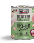 Artikel mit dem Namen MAC's Cat Ente, Pute & Huhn im Shop von zoo.de , dem Onlineshop für nachhaltiges Hundefutter und Katzenfutter.