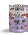 Artikel mit dem Namen MAC's Cat Kitten Pute & Ente im Shop von zoo.de , dem Onlineshop für nachhaltiges Hundefutter und Katzenfutter.