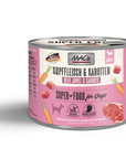 Artikel mit dem Namen MAC's Dog Kopffleisch & Karotten im Shop von zoo.de , dem Onlineshop für nachhaltiges Hundefutter und Katzenfutter.