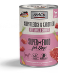 Artikel mit dem Namen MAC's Dog Kopffleisch & Karotten im Shop von zoo.de , dem Onlineshop für nachhaltiges Hundefutter und Katzenfutter.