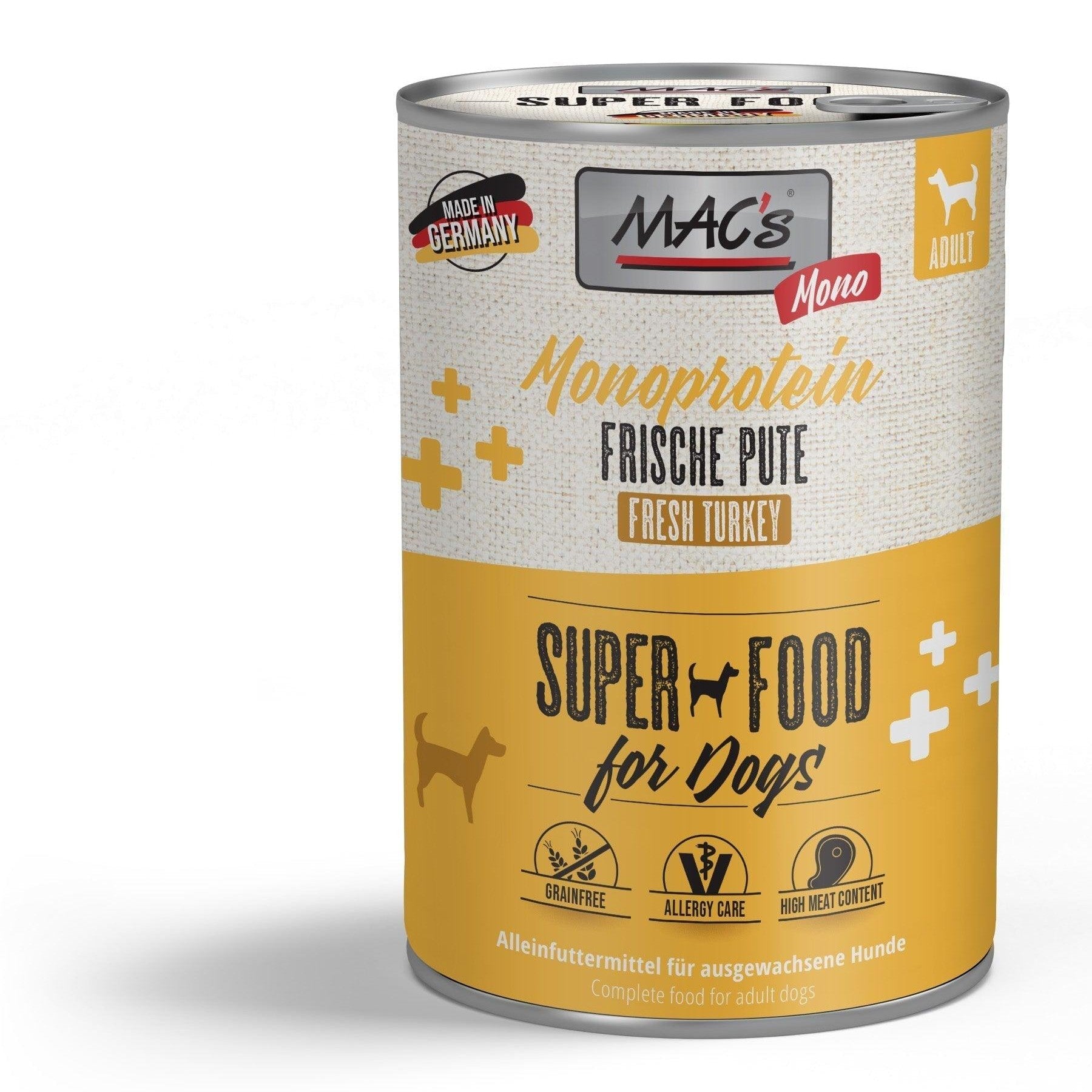 Artikel mit dem Namen MAC's Dog Sensitive Pute im Shop von zoo.de , dem Onlineshop für nachhaltiges Hundefutter und Katzenfutter.