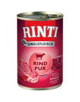 Artikel mit dem Namen Rinti Singlefleisch Rind Pur im Shop von zoo.de , dem Onlineshop für nachhaltiges Hundefutter und Katzenfutter.