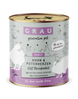 Grau Katze  Huhn & Putenherzen