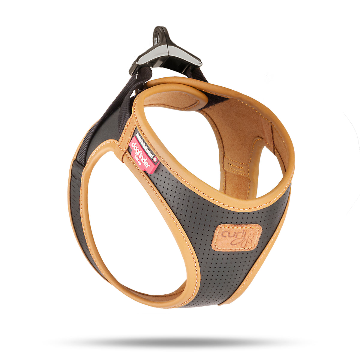 Curli Apple Leather Geschirr – Schwarz / 3XS