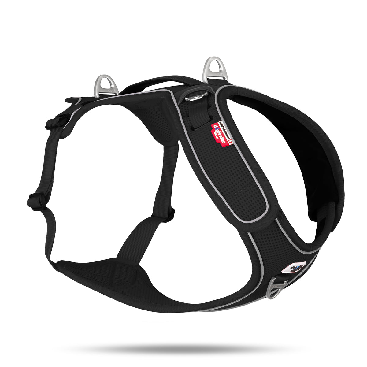 Curli Belka Geschirr Adjustable Neck – Schwarz / XL