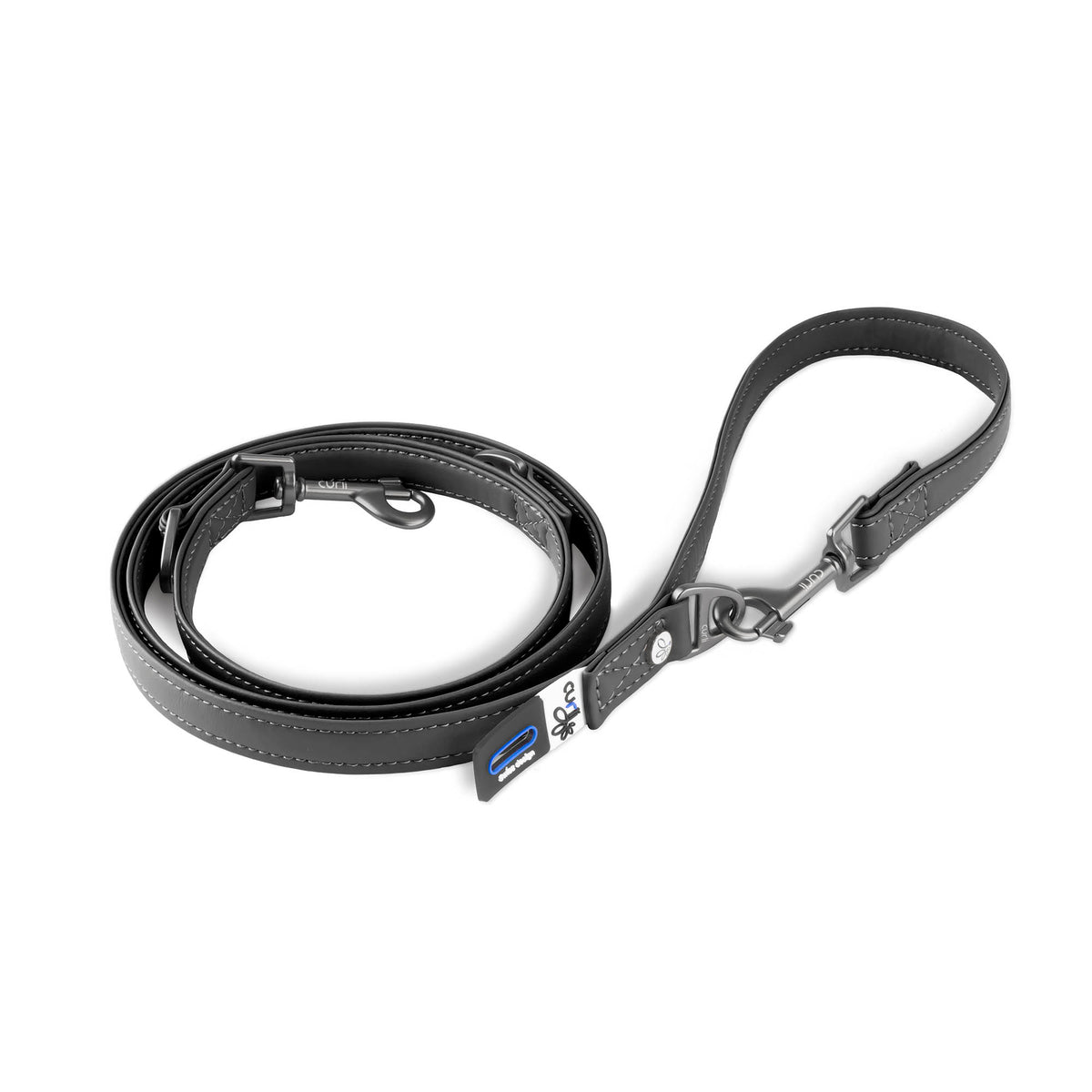 Curli Apple Leather Leine – Schwarz / S