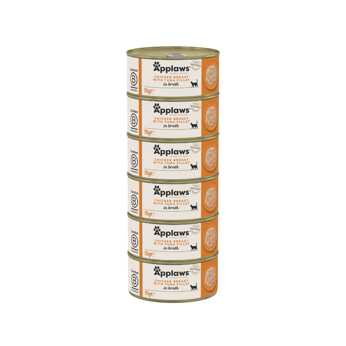 Applaws Katze Huhn &amp; Thunfisch – 6 x 70 g