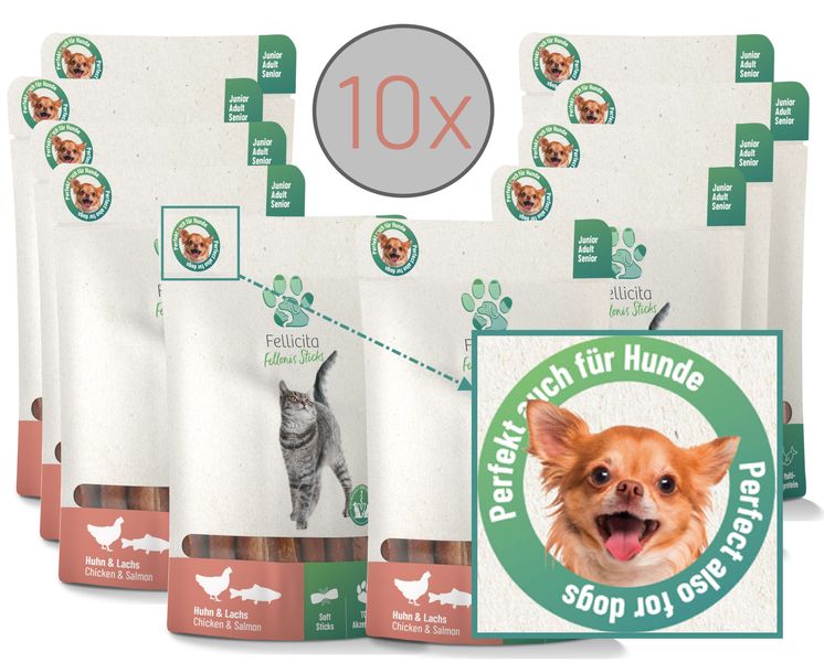 Fellicita Huhn &amp; Lachs Sticks Hundesnacks