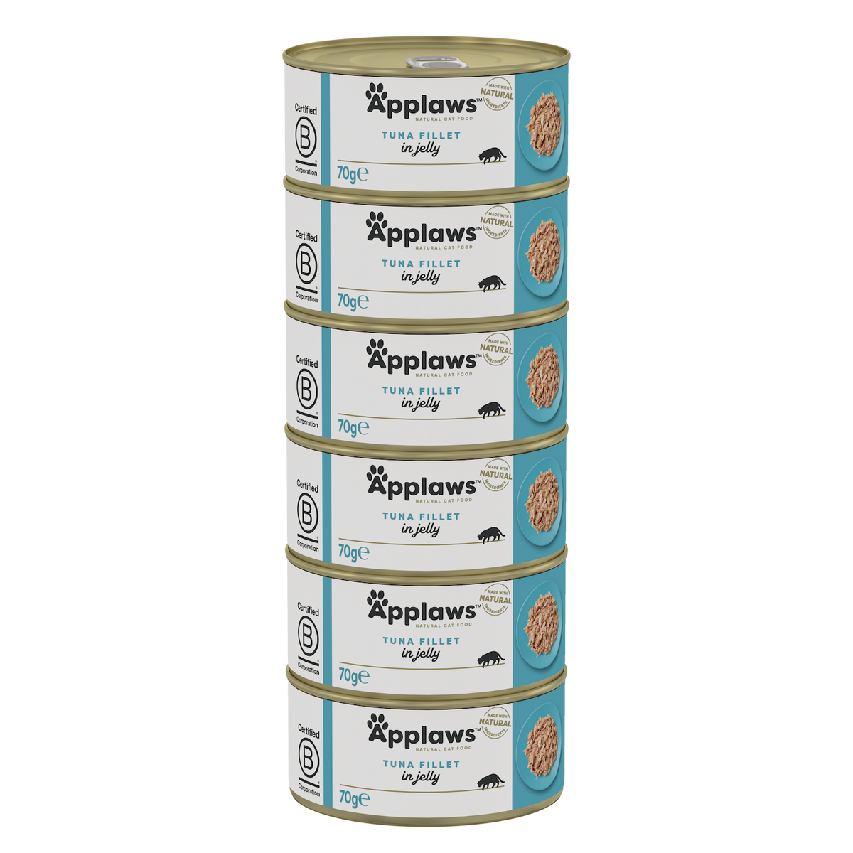 Applaws Katze Thunfischfilet in Gelee – 6 x 70 g