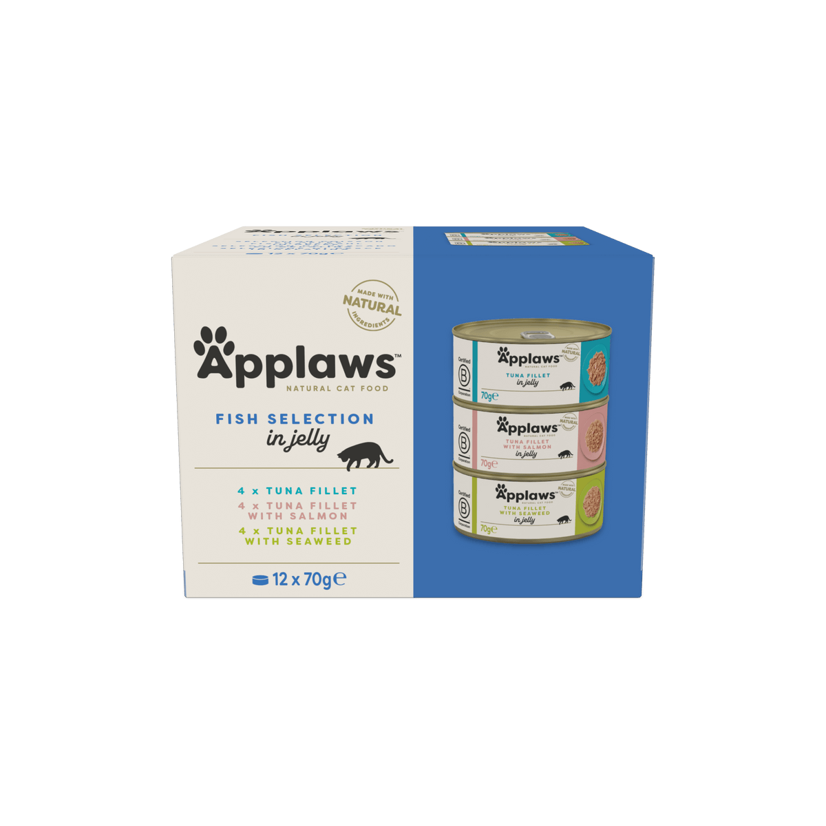 Applaws Katze Multipack Fisch Selection in Gelee – 12 x 70 g