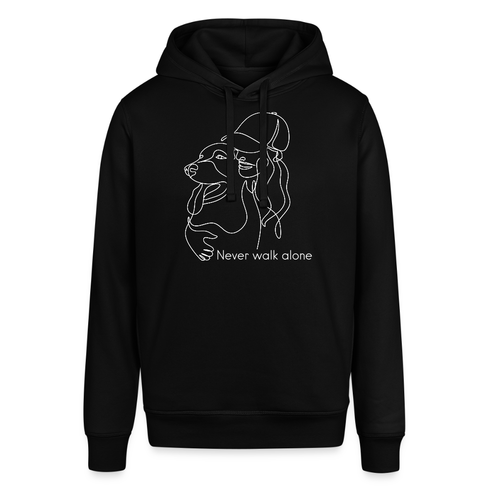 "Never walk alone!" | Frauen Bio-Hoodie - Schwarz