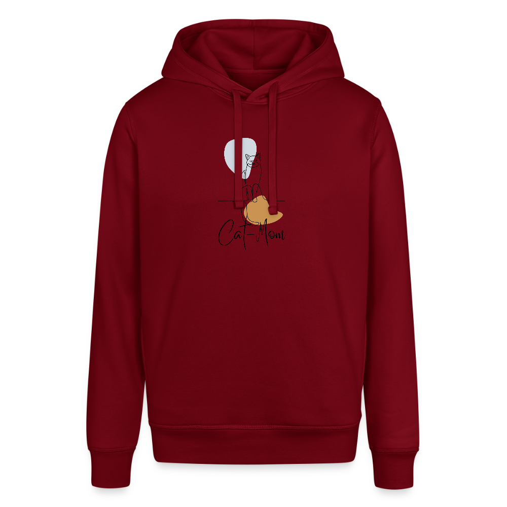 "CAT MOM" | Unisex Bio-Hoodie - Burgunderrot