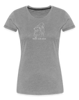 "Never walk alone!" | Frauen Bio T-Shirt - Grau meliert