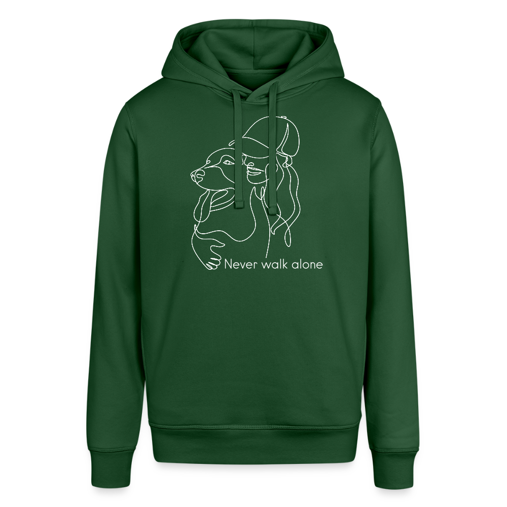 "Never walk alone!" | Frauen Bio-Hoodie - Flaschengrün