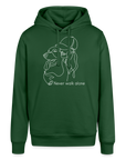 "Never walk alone!" | Frauen Bio-Hoodie - Flaschengrün