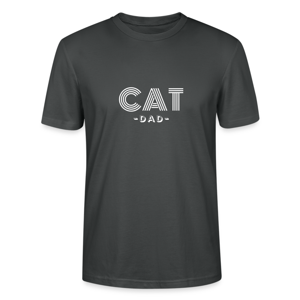 "CAT DAD" | Männer Bio-T-Shirt - Anthrazit