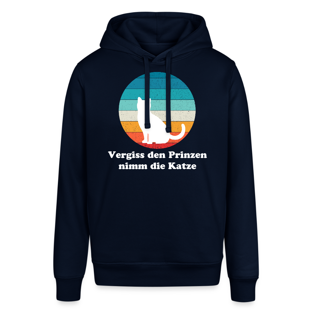 "Vergiss den Prinzen nimm die Katze!" | Frauen Bio-Hoodie - Navy
