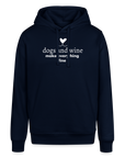"Dogs & Wine" | Unisex Bio-Hoodie - Navy